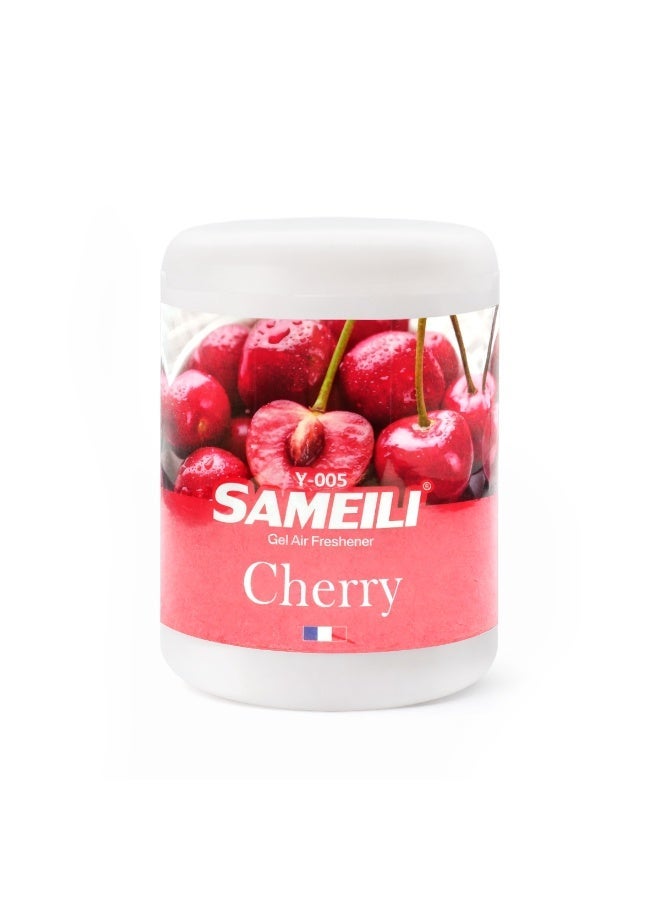 ساميلي معطر جو جل برائحة الكرز للسيارة - رائحة تدوم طويلاً، تصميم مانع للتسرب، للاستخدام في حامل الأكواب أو لوحة القيادة، رائحة الكرز المنعشة لسيارات الدفع الرباعي والسيدان Y-005 - Image 4